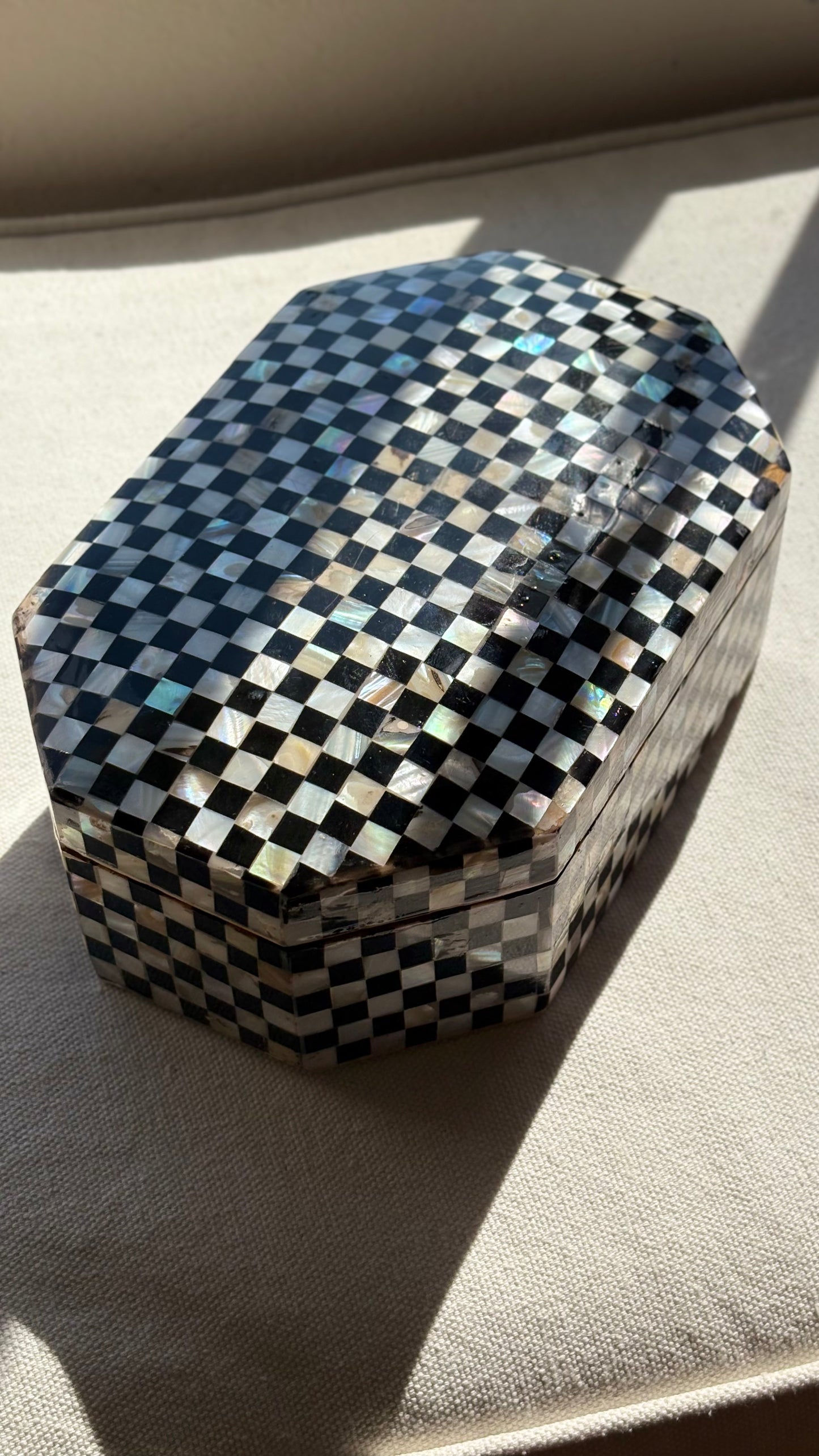 Monaco Checkerboard Shell Box