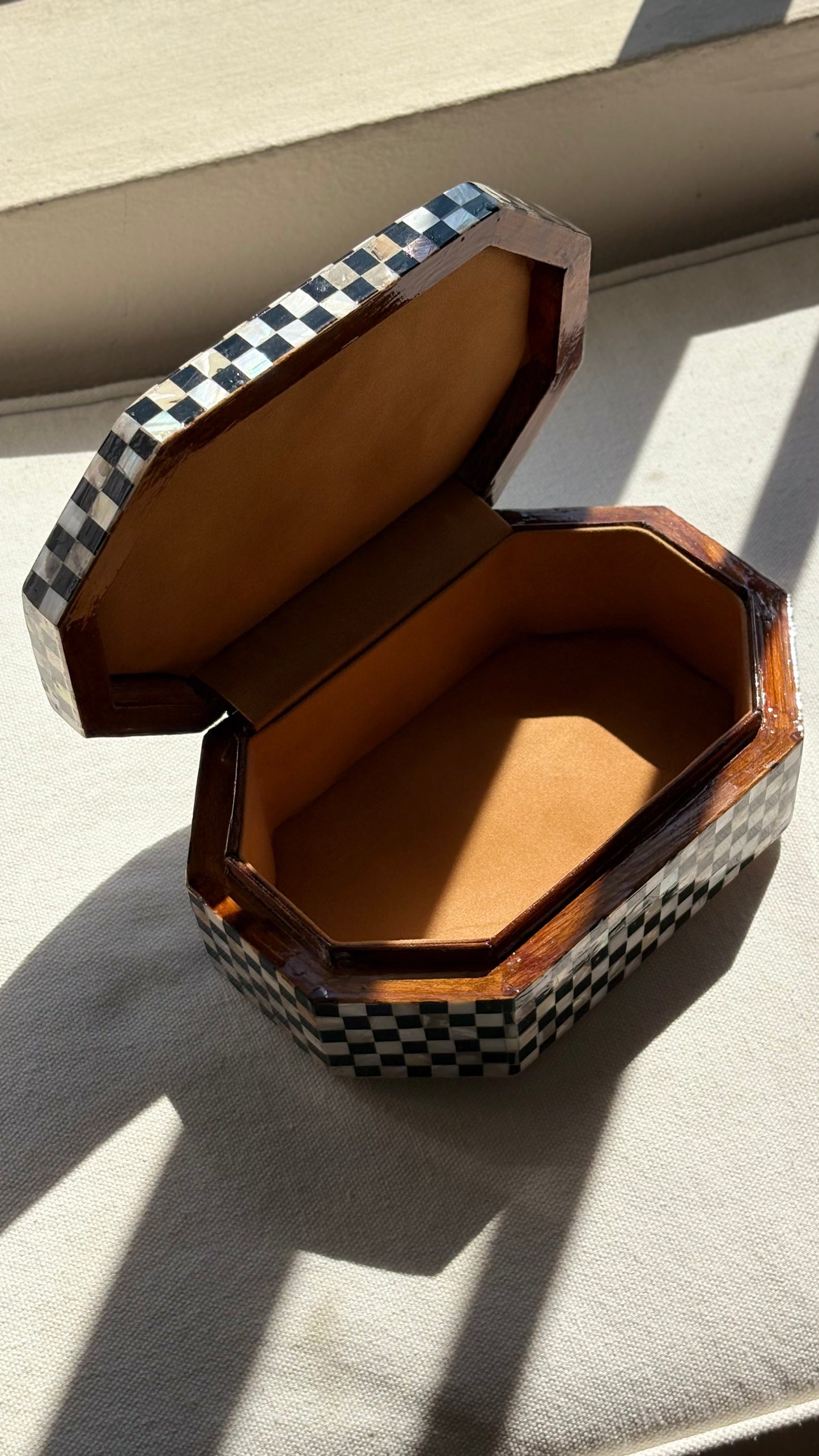 Monaco Checkerboard Shell Box